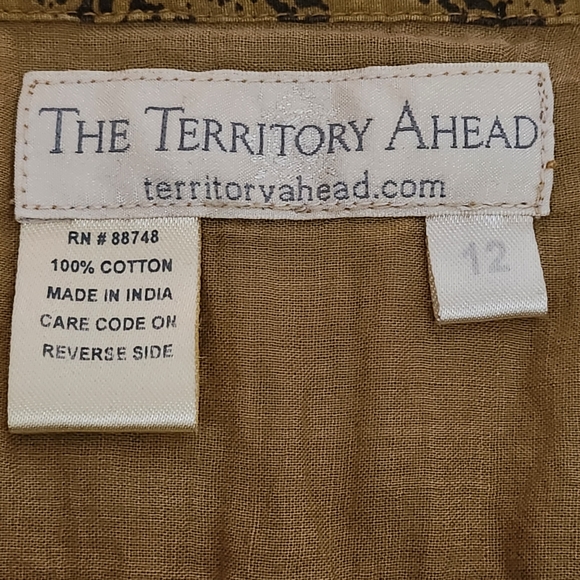 THE TERRITORY AHEAD Boho Cottage Floral Paisley Maxi Skirt Size 12 Art Festival - Picture 2 of 14